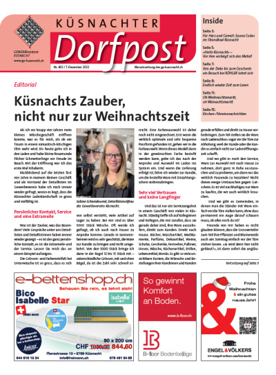 Küsnachter Dorfpost Nr. 403 vom 7. Dezember 2022